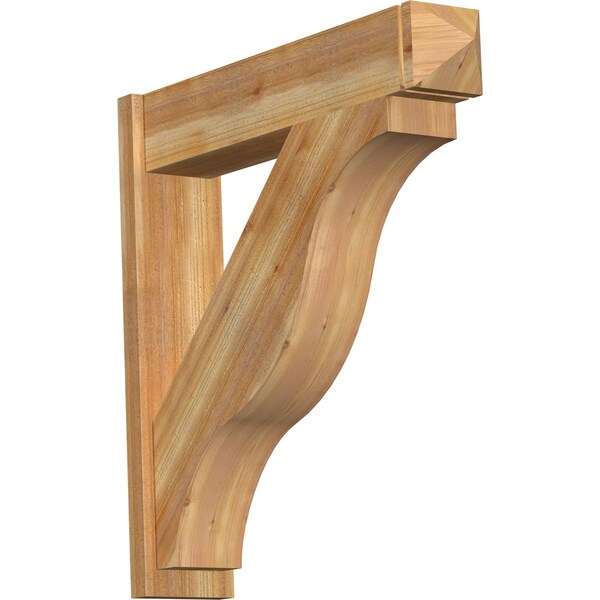 Ekena Millwork Funston Rough Sawn Arts and Crafts Outlooker, Western Red Cedar, 8"W x 38"D x 38"H OUT08X38X38FST03RWR - main